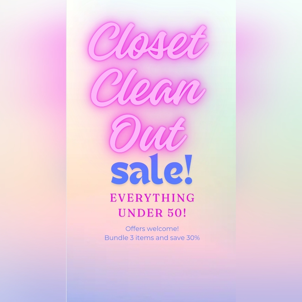 Closet Clean Out Sale